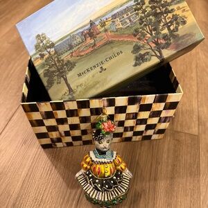 MacKenzie-Childs Miss Kitty Kat Ornament with Checkered Box